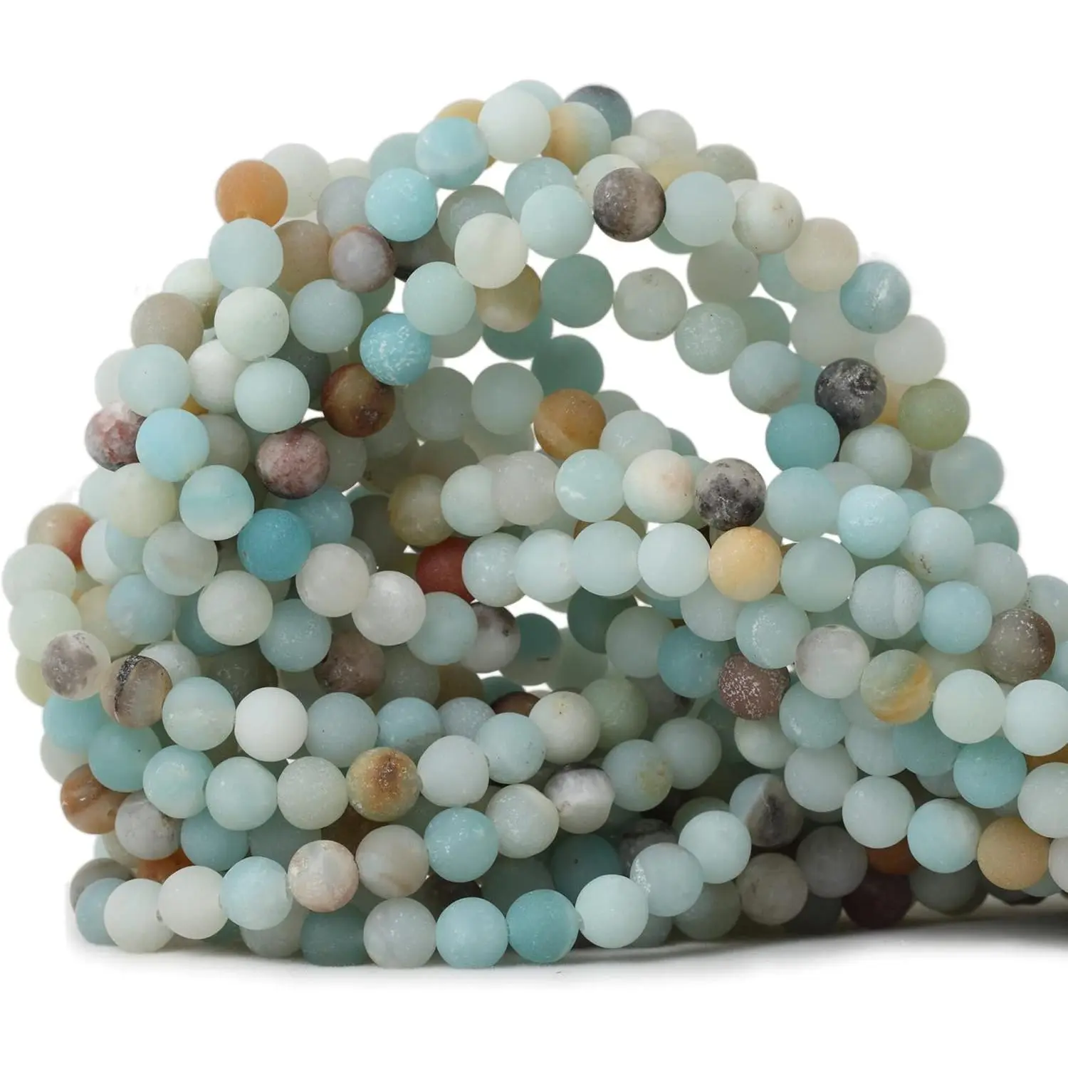 60PCS 6mm Natural Colorful Frosted Amazonite Gemstone Round Loose Beads Stone Beads for Jewelry Making DIY 1 Strand 15" 60PCS 6mm Natural Colorful Frosted Amazonite Gemstone Round Loose Beads Stone Beads for Jewelry Making DIY 1 Strand 15"