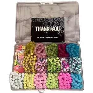 Glass Bead Kit | Makes Approx. 70 Bracelets | Size 10MM Beads