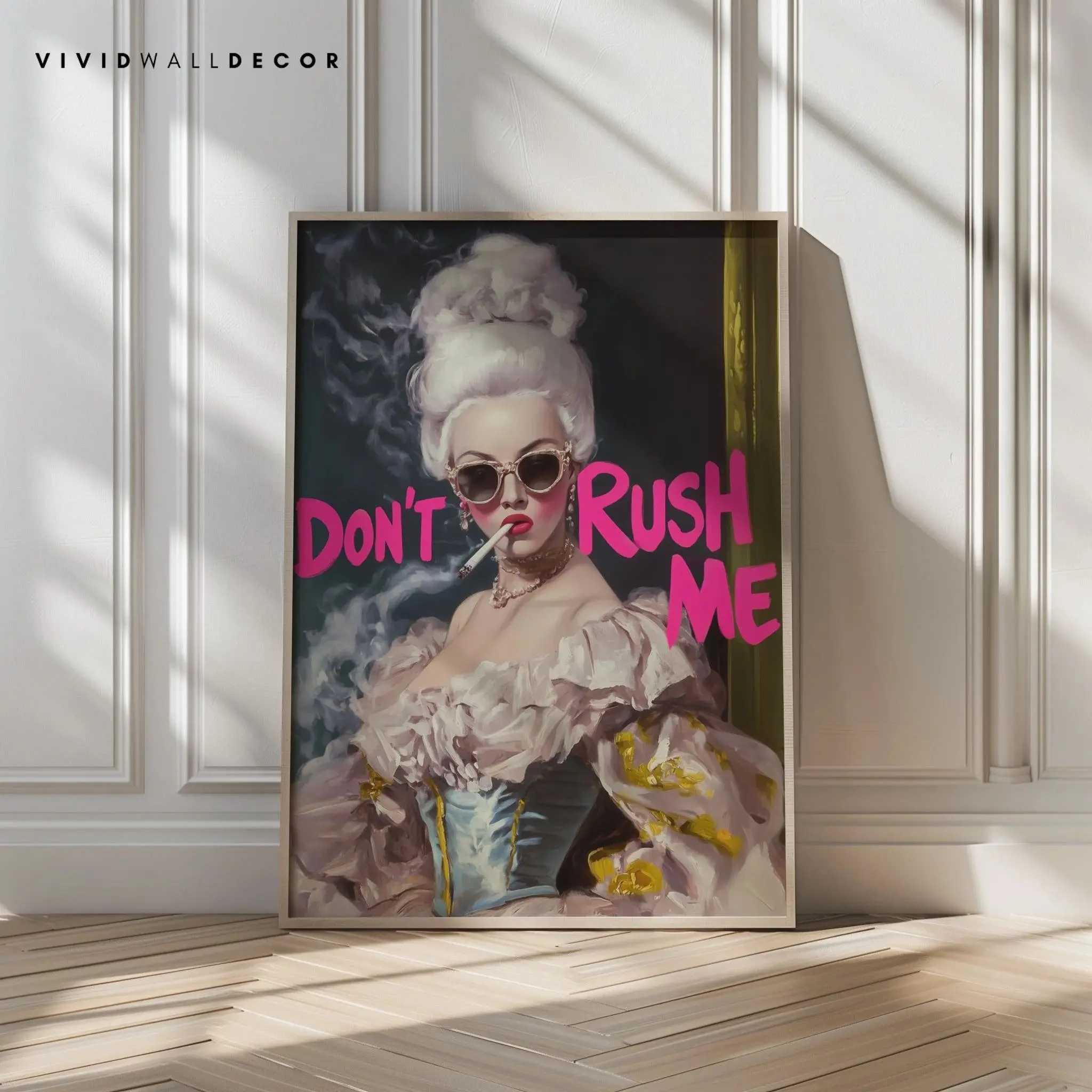 [SALE UP TO 30%] Don't Rush Me Pop Art Print, Bold Maximalist Wall Art, Humorous Vintage-Inspired Statement Poster, Eclectic Home Decor, Gift for Her