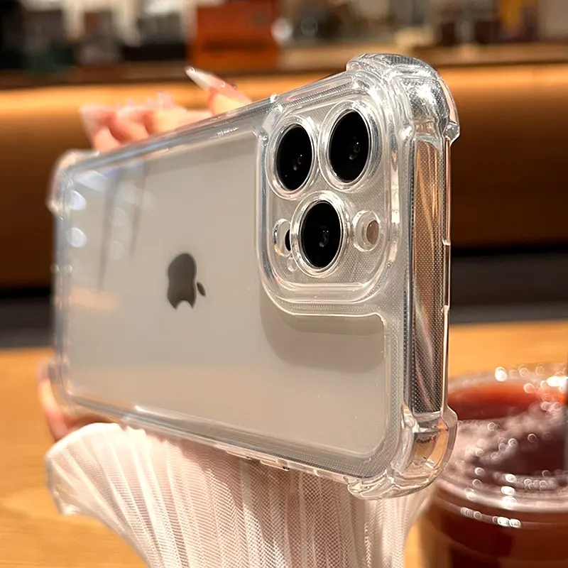 Luxury Shockproof Transparent Case For iPhone 16 Pro Max 15 Plus 14 13 12 11 X Xs Max Clear Soft Bumper Cases Cover