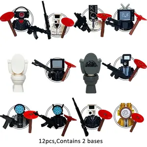 Multi-piece building block set including base, perfect match, building block assembly, collectible characters birthday halloween christmas easter room decoration 14+