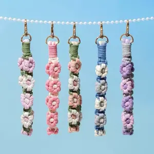 Hand-Braided Flower Strap, phone charm, bag strap Smartphone Cellphone