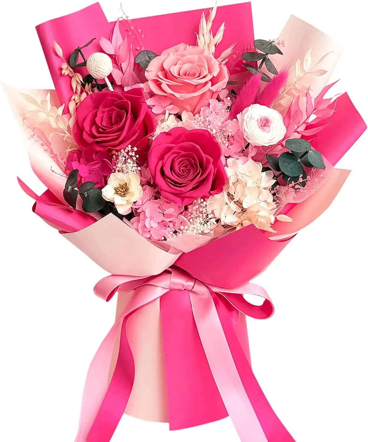 Vrioca Preserved Flower Bouquet - Artificial Home Decor Flowers, Birthday Gift for Women Mom