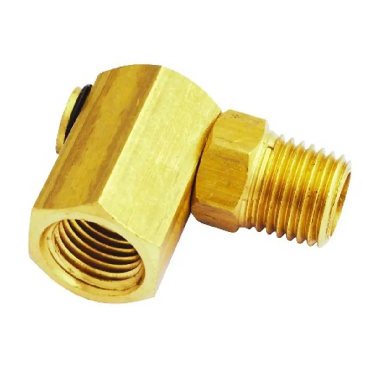 Milton MI660 Brass Threaded L-Shaped Swivel Adapter, for Fitting Pipes in Plumbing Applications