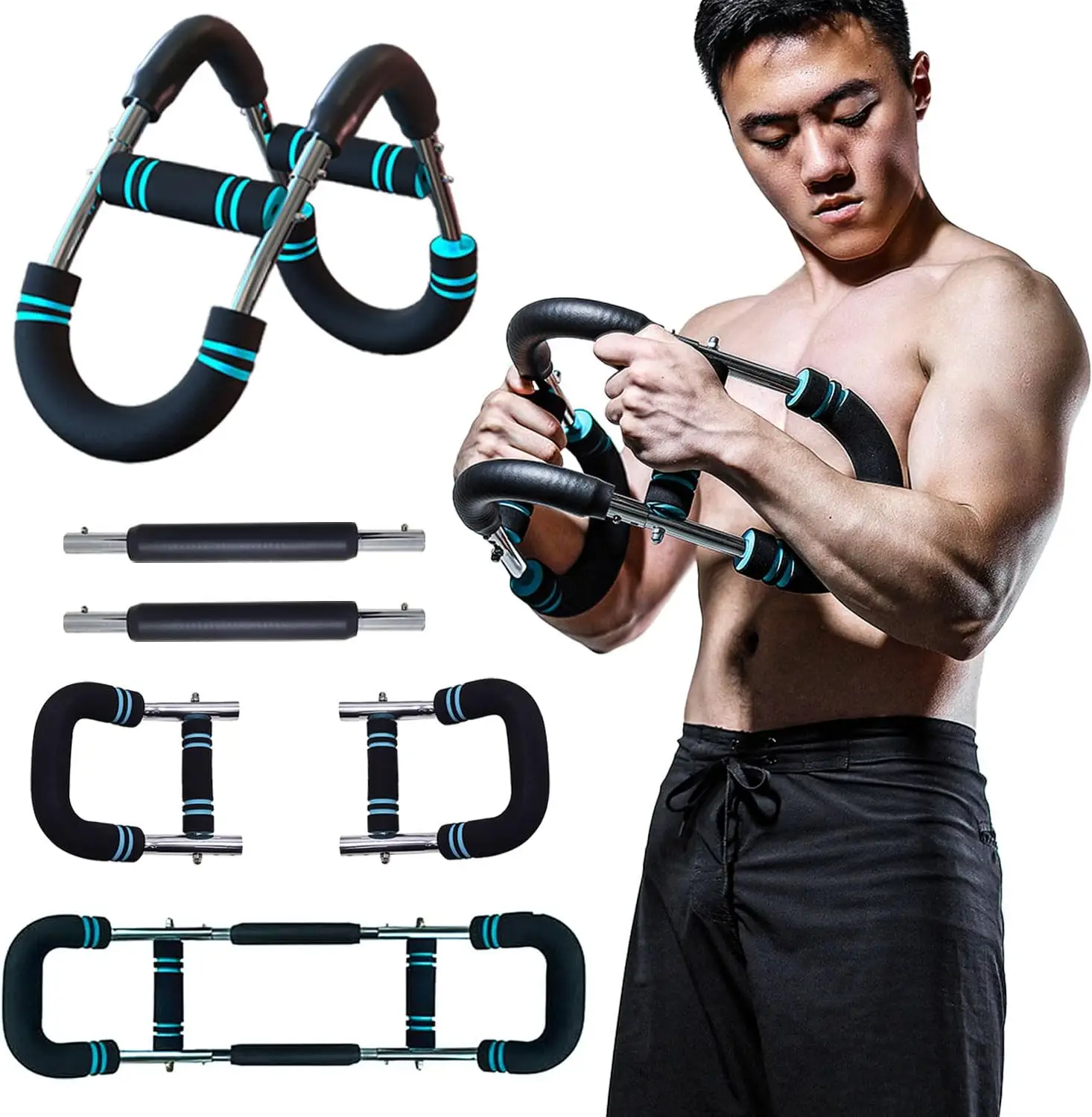 【NEW Version】2025 Pro Arm Trainer Chest workout Strengthen Chest and Arm Muscles Men's Fitness Trainer Detachable Portable Spring Resistance Home Fitn