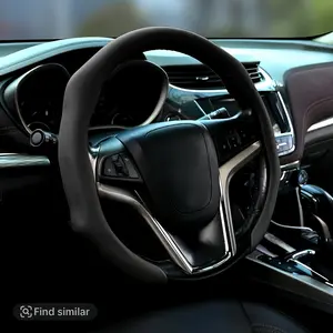 2026 New Car Models Red Leather Steering Wheel Cover Quick Turn Non-Slip Breathable Ultra-Thin All-Season Use Modern Design Sport Anti-Slip for Enhanced Driving Comfort