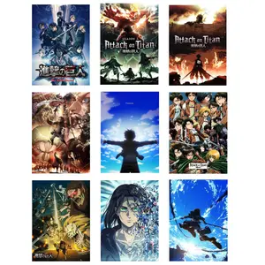 Attack on Titan Poster AOT Anime Wall Art Canvas Prints Atrippy Style – Room Decor Wall Art Poster for Bedroom Dorm Aesthetic, Waterproof UV-Protected Fade-Resistant Wall Art Painting