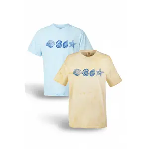 MTO Blue Sea Shells Comfort Colors Color Blast T-Shirt