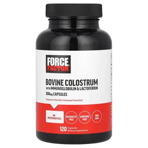 Force Factor Bovine Colostrum With Immunoglobulin & Lactoferrin, 500 mg, 120 Capsules