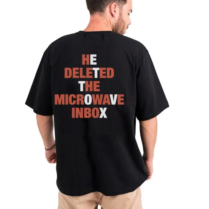 Microwave Inbox Funny Meme Graphic T-Shirt, Sweatshirt & Hoodie, Absurd Humor Viral Joke Shirt