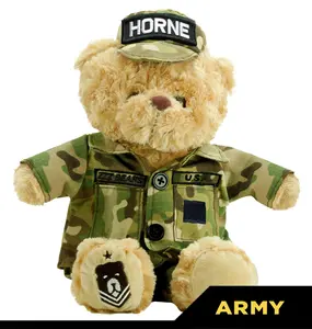 ZZZ Bears Personalized Army Teddy Bear for Army Families - Custom Name Patch, Extra Soft, Supports Fallen Heroes, Ages 3+ Stuffed Animal