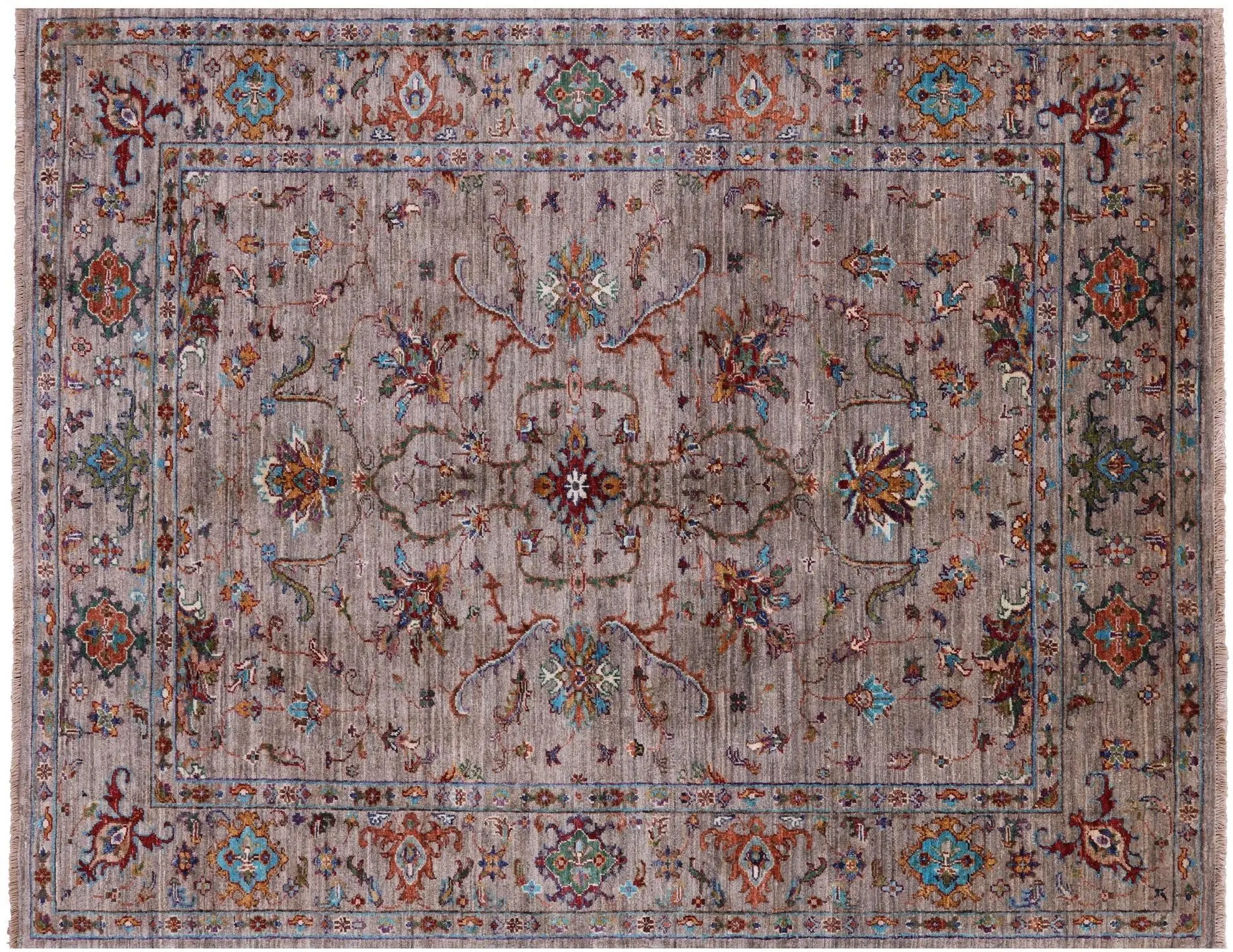 5' 1" X 6' 8" Handmade Persian Tabriz Rug - Q12209