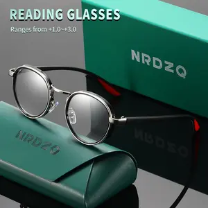NRDZQ 2026 Blue Light Blocking Reading Glasses, Silver Frame, Unisex, Multiple Colors, Business & Daily Use, Gift Box Included