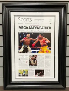 2015 Floyd Mayweather Def Manny Pacquiao to remain undefeated at 48-0 Poster No Frame Front Page Newspaper Print