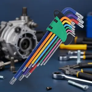 9 Pcs Extra Long Hex Key Set 1.5-10mm, Anti-Slip S2 Alloy Steel L-Wrench Tools, Hex Wrenches for Bicycle Repair, Machinery, Furniture Assembly, Durable & Portable for Tight Spaces, Professional Grade Tool Kit.