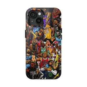 2 Styles American Basketball Art Design Sport Phone Case, For iPhone X 11 12 13 14 15 16 17 Air Plus Pro Max screen protector