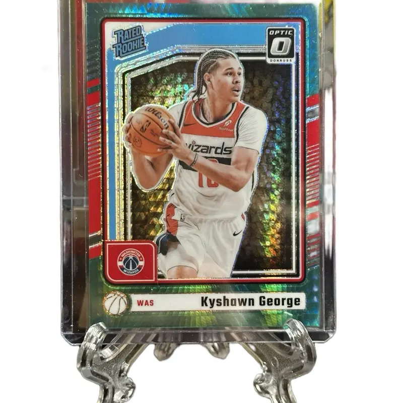 2024-25 Donruss Optic #299 Kyshawn George Hyper Green Rated Rookie Prizm /249