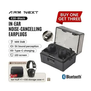 ARMNEXT shooting In-Ear Tactical Bluetooth Earbuds with Active Noise Cancelling NRR27dB Superior Sound Isolation for Hunting & Field Operations Waterproof Headphones Tactical Gear Charging Automatic Electronic Audio Protection, Portable outdoorfun summerv