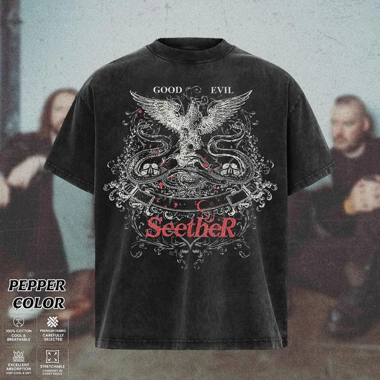 [COLLECTION] Seether Band T-Shirt Collection, Vintage Rock Graphic Tee, Dark Grunge Aesthetic Shirt, Distressed Alternative Metal Band Merch, Gift for Seether Fans, Unisex Merch for Men & Women 3I3 K1N