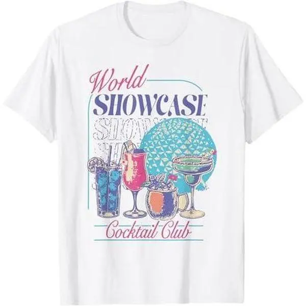 Epcot Drinking World Showcase Cocktail Club Drinking Team T-Shirt, Graphic Tees Men Women