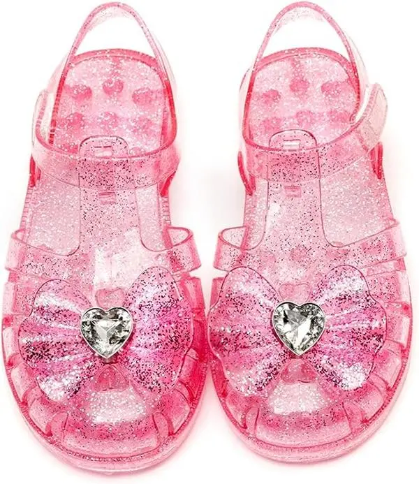 Little Girl Sandals for Summer Costume Princess Dress Flat Breathable Waterproof Fisherman Gladiator Soft Jelly Shoes For Girl Closed Toe Beach Flat-Sandals For Toddler Little Kid Big Kids
