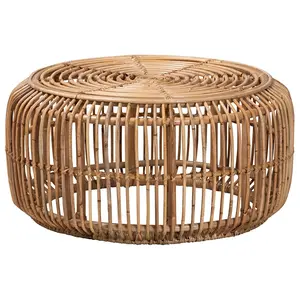 Aliane Natural Brown Antiqued Rattan Coffee Tab le