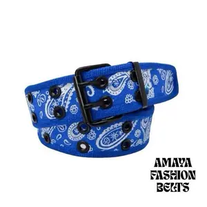 Blue Bandana cloth belt/y2k belt/men belt/ women belt/ unisex belt/party belt