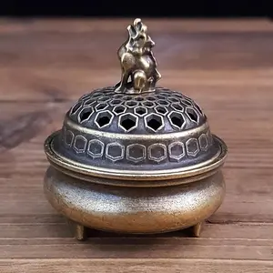 1pc, Elegant Metal Wolf Incense Burner - Zen Meditation & Yoga Decor, Unisex Home & Outdoor Aromatherapy Scent Diffuser (Without Incense)