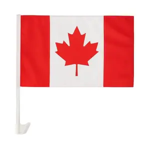 Canada Car Flag, 30x45cm, Clip-On Window Mount, Stars and Stripes Design, Soccer Fans USA, Great for cars and window mounts