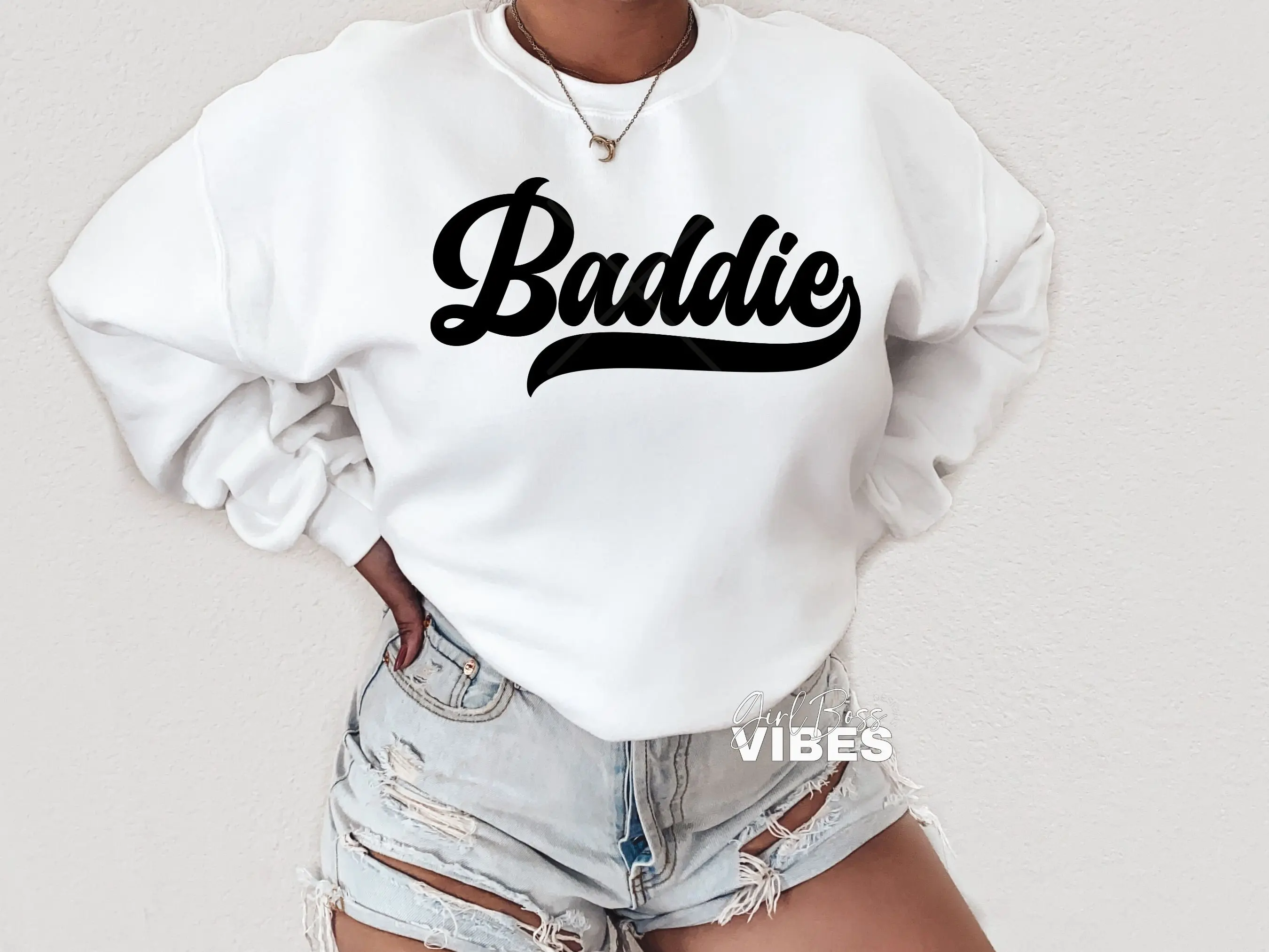 Baddie Sweatshirt, Petty Sweatshirt, Trendy Sweatshirt Cotton Womenswear Athletic Comfortable Hoodie Tops