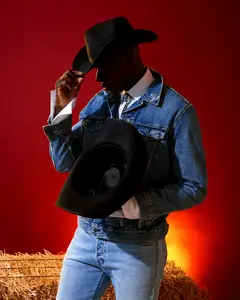 Black Satin Lined Cowboy