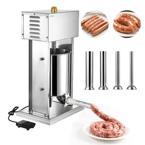 VEVOR Electric Sausage Stuffer, 25 LBS/ 12 L Vertical Meat Stuffer, Stepless Speed Control and Foot Pedal, Stainless Steel Heavy Duty Sausage Filler with 4 Stuffing Tubes, for Commercial Home UseVEVOR Super Brand Day