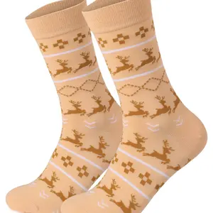 Unisex Christmas Themed Plus Size Crew Socks Moisture Wicking Odor Resistant Mid-Calf Festive Holiday Warm Socks for Men & Women