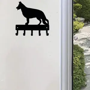 German Shepherd Dog Design Key Rack, Wall Mounted Hook, Home Decor for Living Room Bedroom Hallway, Home Organizer for Key & Dog Leash, Shelves