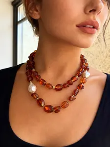 Women's Stainless Steel Pearl Necklace, Elegant Jewelry Accessory, Perfect Gift for Women and Girls, Stylish and Durable Design, Modern Versatile Accessories