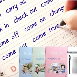 Fun Learning English Calligraphy Workbook for Middle School Students, Four-Line Grid for Perfecting Handwriting, Ideal for Exam Preparation, Learning Materials