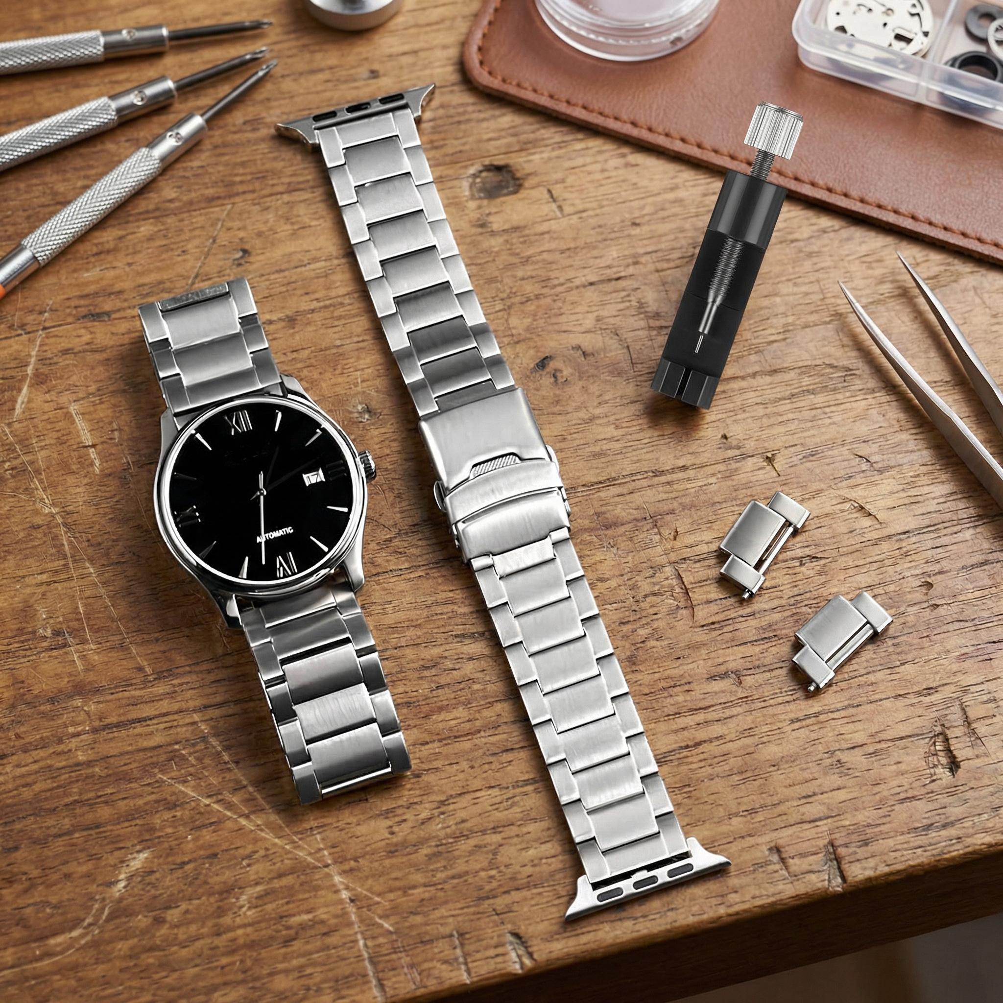 Watch Link Removal Kit, Watch Band Sizing Toolfor Watch Strap Adjustment, Watch PinsReplacement, Watch Hammer