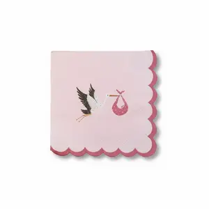 Pink Baby Shower Napkins (Set of 16)