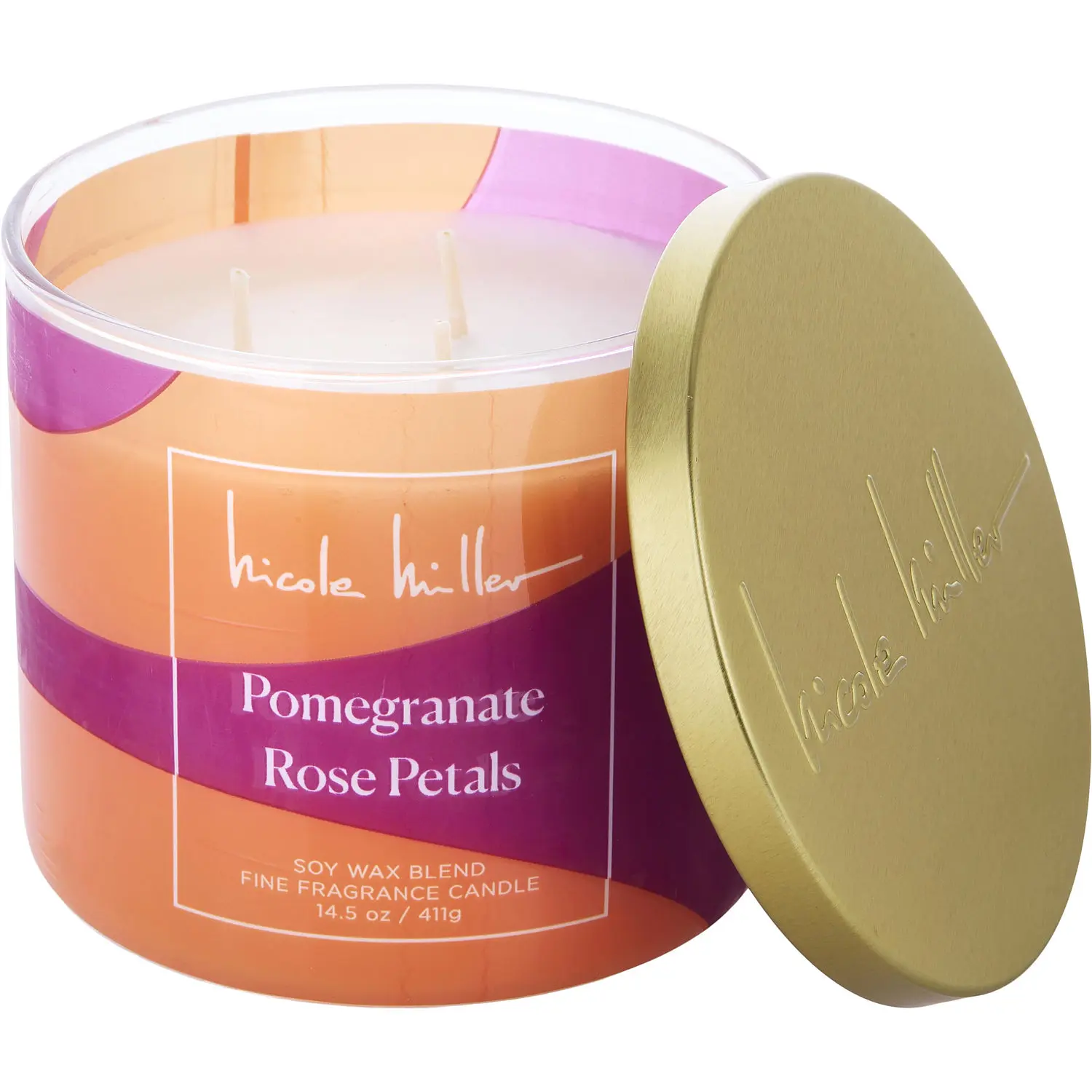 Nicole Miller Pomegranate Rose By Nicole Miller Soy Wax Blend Candle For Unisex