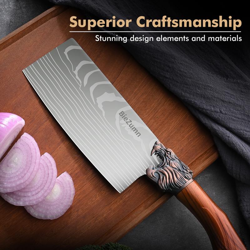 Knife Multicolor Premium Stainless Steel Cutlery Set Block Kitchen Knives super sharp kitchen knife Super Sharp masakan  rumahan