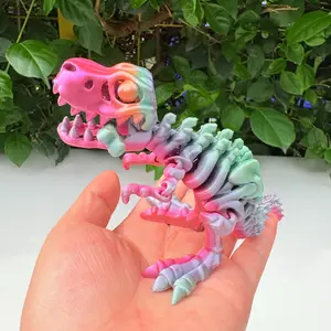 Dragon Movable Joint Decoration Can Stand Big-mouth Dinosaur Model Tyrannosaurus Rex Fossil Dragon 3D Printing Skull