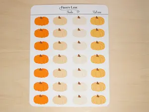 Fall006. Mini Pumpkin Sticker Sheet