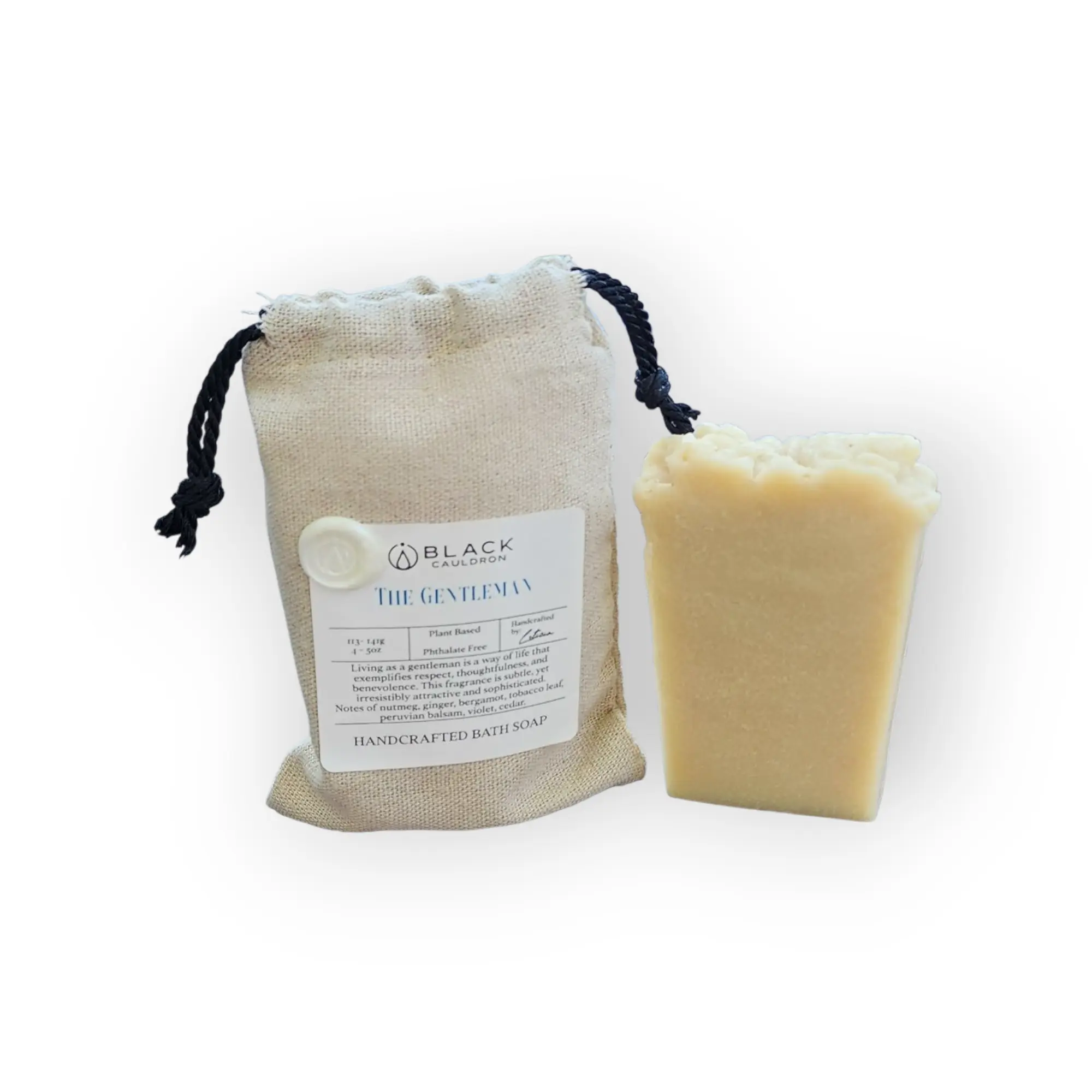 The Gentleman Face & Body Soap - Handcrafted Soap with Cocoa, Fragrance, Long Lasting, Olive, and Sunflower Notes
