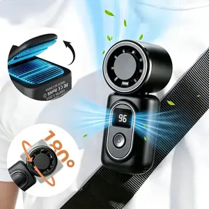 3-in-1 Mini Handheld Clip-on Fan - 3000mAh Rechargeable Battery, 5 Speeds, 180° Adjustable USB Cooling Fan for Travel, Office