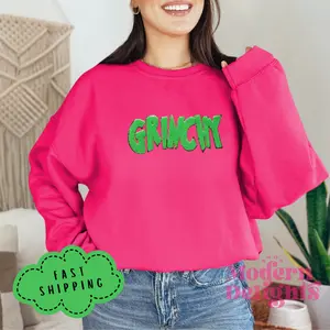 Chenille Patch Holiday Women's Crewneck