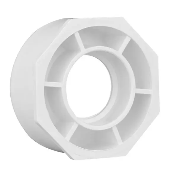 Charlotte Pipe Schedule 40 PVC Flush Bushing – 3 in. Spigot x 2 in. Hub, Durable Plumbing Fitting