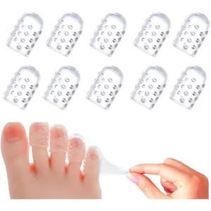 10/30 sets of silicone toe protectors: suitable for men and women, including gel toe splitter+breathable small toe cover, which can prevent friction to alleviate the discomfort of toenails, corns, calluses and blisters