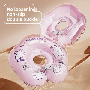 Hospital-Grade Inflatable Baby Neck Float – Double Air Chamber Newborn Swimming Ring with Adjustable Design, Infant Swim Trainer & Safety Lifebuoy for Pool & Bath Time