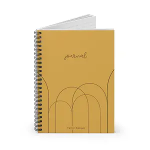 Mustard Yellow Arc Daily Journal, Therapy Journal, Gratitude Journal, Diary, Thoughts, My Thoughts, Prayer Journal, Spiral Notebook