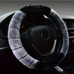 Cute Cartoon Ear Steering Wheel Cover - Warm & Cozy 15 Inch Universal Protector for Women's Car Accessories